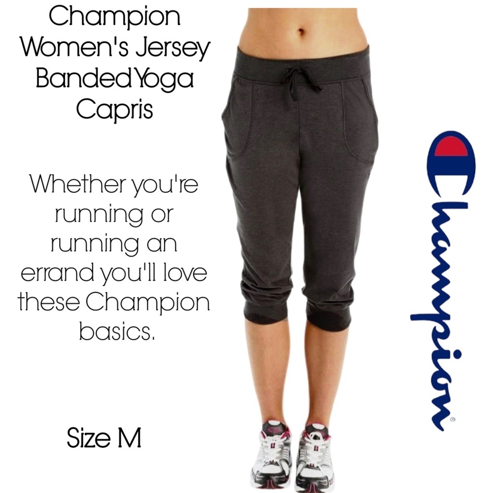 Champion Women's Jersey Banded Yoga Capris